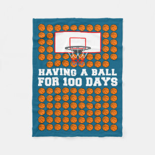 Cobertor De Velo 100 Dias De Basquete Escolar 100º Dia Para