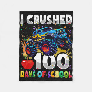 Cobertor De Velo 100 Dias De Caminhão De Monstro Escolar 100.º Dia 
