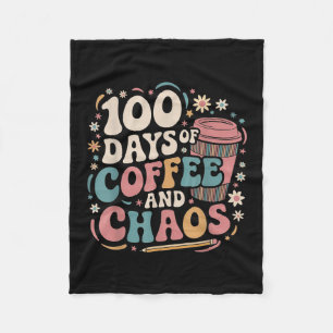 Cobertor De Velo 100 Dias De Caos De Café Camisa 100 Dia De