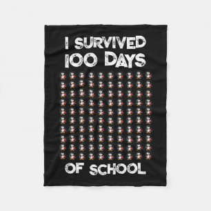 Cobertor De Velo 100 Dias De Escola 100 Pinguins Design