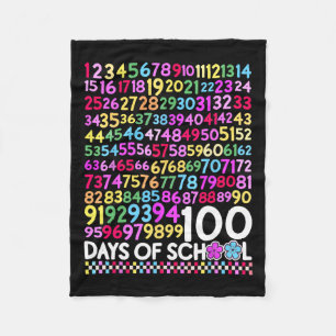 Cobertor De Velo 100 Dias De Escola Professor Criança 100º Dia Mate