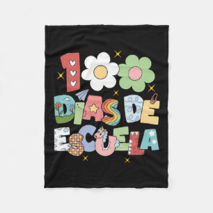 Cobertor De Velo 100 Dias De Escuela Professora Bilíngue Espanhola