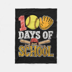 Cobertor De Velo 100 Dias De Esporte De 100 Dias De Softball Escola