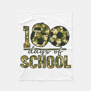 Cobertor De Velo 100 Dias De Esportes Camuflados De Futebol Escolar