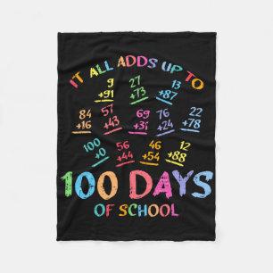 Cobertor De Velo 100 Dias De Matemática Escolar Adição 100º Profess