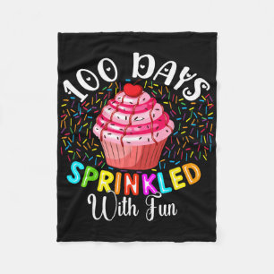 Cobertor De Velo 100 Dias Salpicados Com Cupcake Divertido 100º Dia