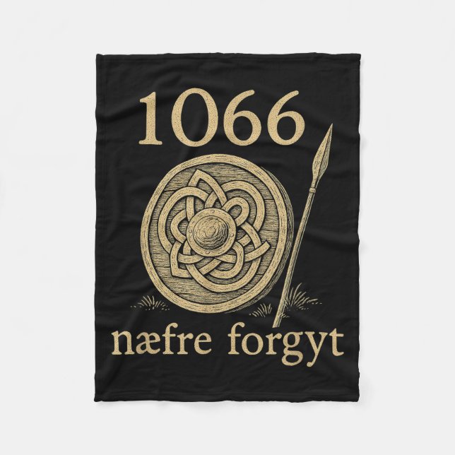 Cobertor De Velo 1066 Naefre Forgyt Never Forget Viking England His (Frente)