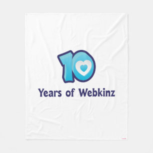 Cobertor De Velo 10 anos de logotipo de Webkinz