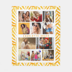 Cobertor De Velo 10 Foto Moderna Na moda Watercolor Nome