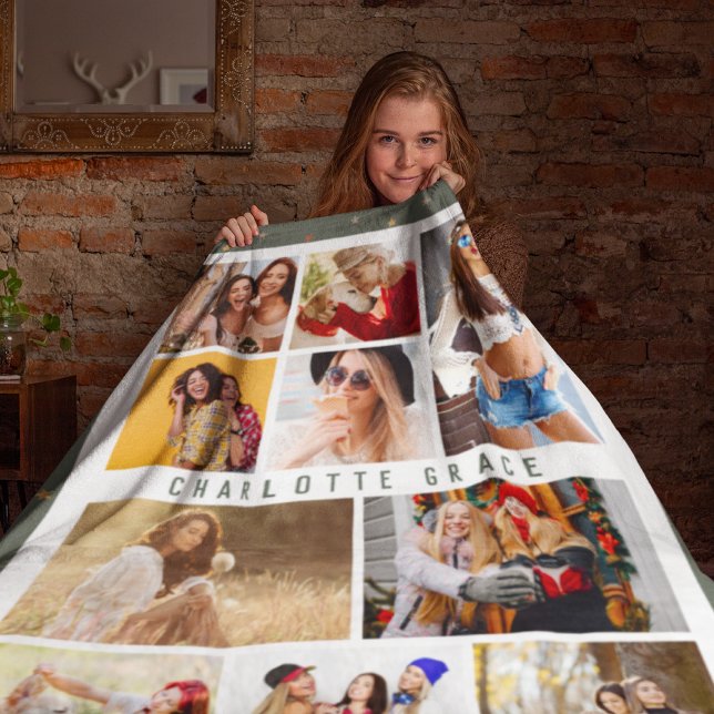 Cobertor De Velo 10 Foto Moderna Stars Na moda Nome Verde (Criador carregado)