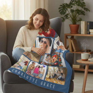 Cobertor De Velo 10 Foto Simples Moderno Nome de Na moda Azul Mínim