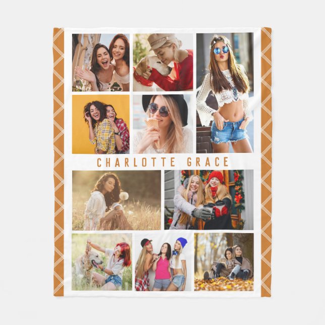 Cobertor De Velo 10 Foto Simples Moderno Nome Mínimo de Xadrez (Frente)