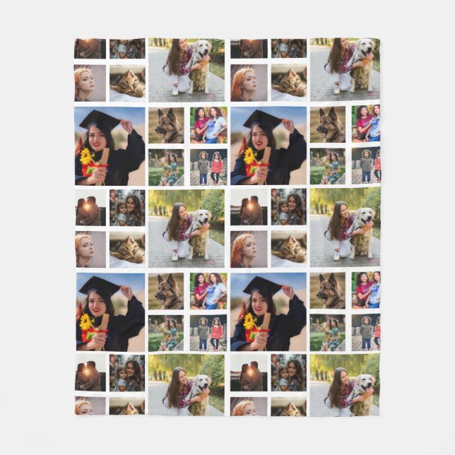 Cobertor De Velo 10 fotos personalizadas Fleece Blanket (Frente)