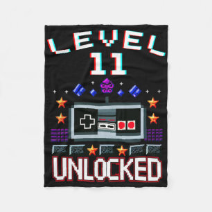 Cobertor De Velo 11 Birthday Boy Level 11 Desbloqueou Vídeo Engraça
