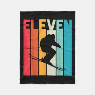 Cobertor De Velo 11 Birthday Boy Retro Ski Lover Skier 11 Anos O