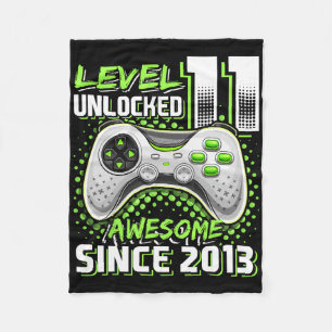 Cobertor De Velo 11 Birthday Gamer De 11 Anos Engraçado Garoto Ele