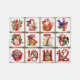 Cobertor De Velo 12 Dias De Presentes De Impressão De Quilta De Nat