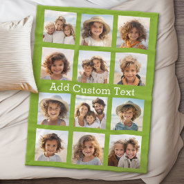 Cobertor De Velo 12 Fundo do Verde limão de Colagem do Instagram de