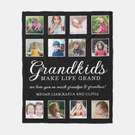 Cobertor De Velo 12 Netos de Colagem de Fotografias Fazem a vida um