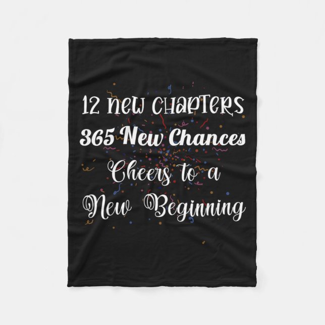 Cobertor De Velo 12 New Chapters 365 New Chances Cheers To New Begi (Frente)
