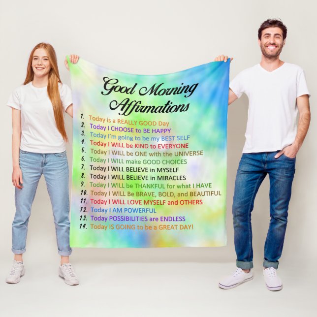 Cobertor De Velo 14 Boas Afirmações De Manhã - Pensamento Positivo (In Situ)