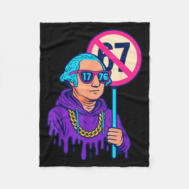 Cobertor De Velo 1776 Over 67 Funny Meme George Washington Drip  (Frente)