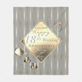 Cobertor De Velo 18º Aniversário do Casamento Porcelain Cat's Eye