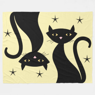 Cobertor De Velo 1950 Black Cat, amarelo
