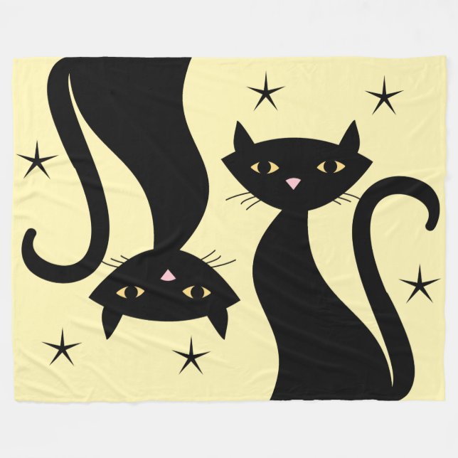 Cobertor De Velo 1950 Black Cat, amarelo (Frente (Horizontal))