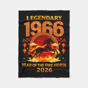 Cobertor De Velo 1966 Ano Do Cavalo De Fogo 60º Aniversário Chinês