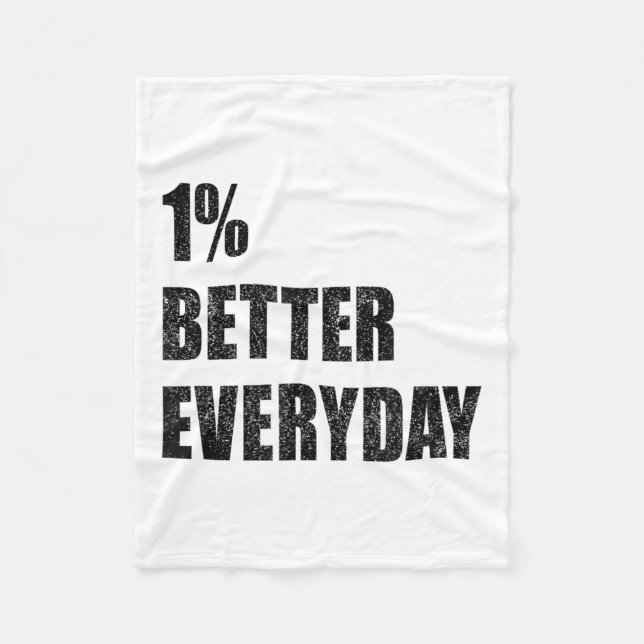 Cobertor De Velo 1% Better Every Day Motivation Quote Insrational S (Frente)