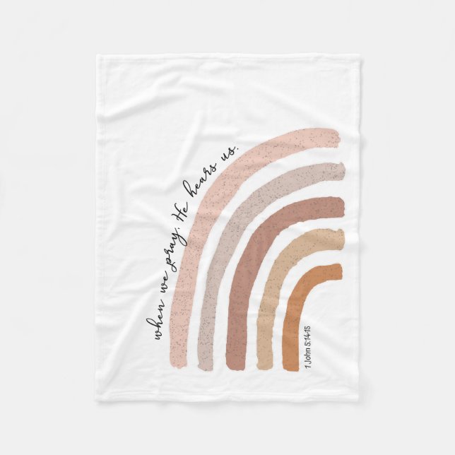 Cobertor De Velo 1 John 5:15 - Boho Rainbow (Frente)