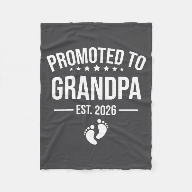 Cobertor De Velo 1st Time Grandpa Est 2026 New First Grandpa 2026  (Frente)