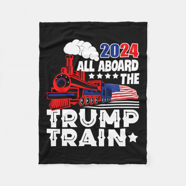 Cobertor De Velo 2024 A Bordo Do Trem De Bomba, Bandeira Americana (Frente)