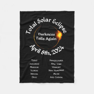 Cobertor De Velo 2024 Escuridão Eclipse Total Cai Novamente