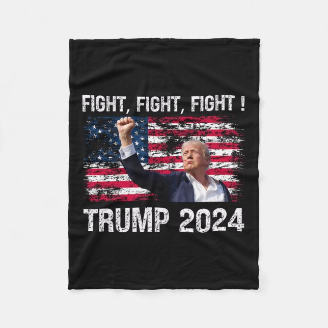 Cobertor De Velo 2024 Luta Luta Luta - Eleição Presidente Trump  (Frente)