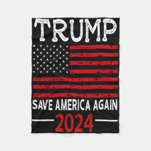Cobertor De Velo 2024 Trump Salve a América Novamente Bandeira dos 