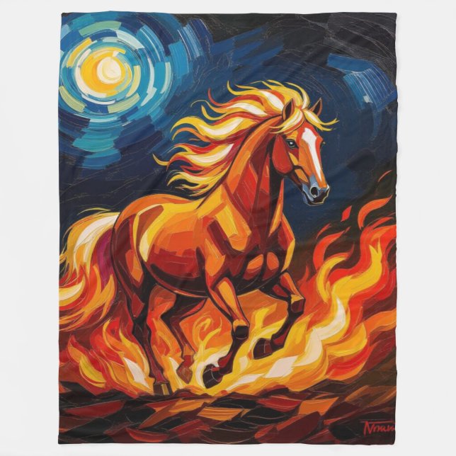 Cobertor De Velo „2026 – Das Jahr des Feuerpferds“ (Frente)