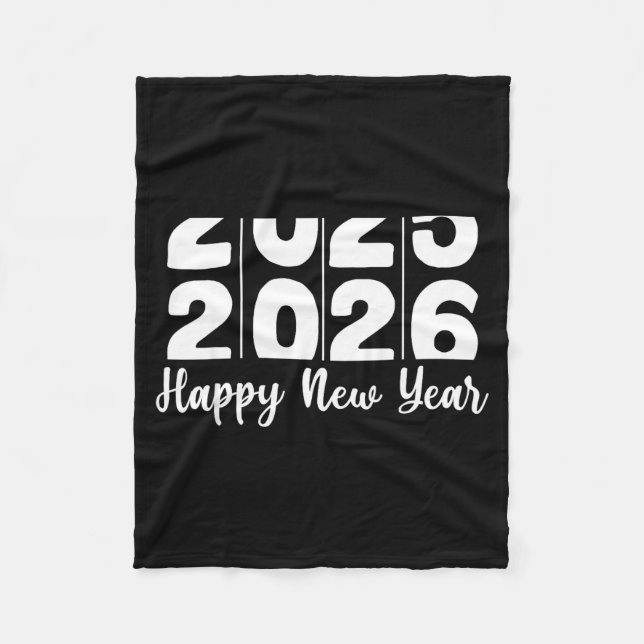 Cobertor De Velo 2026 Happy New Year Bold Numbers Celebration Party (Frente)