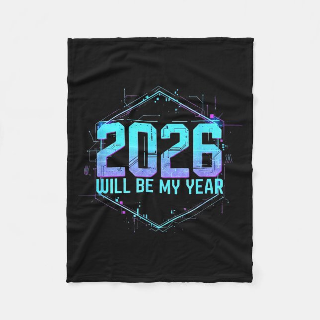 Cobertor De Velo 2026 Will Be My Year Motivational Sitive Mindset Q (Frente)