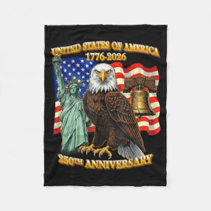 Cobertor De Velo 250 Aniversário EUA 250º Bandeira Americana Patrio