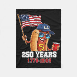 Cobertor De Velo 250 Anos 1776-2026 250º Aniversário Hotdog