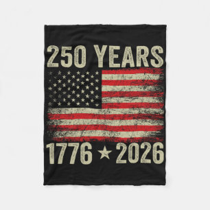 Cobertor De Velo 250 Anos Bandeira Americana 1776-2026 250º Anivers