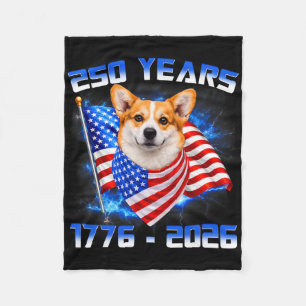 Cobertor De Velo 250 Anos da América 1776 2026 Corgi Amantes de Cãe