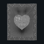 Cobertor De Velo 25 Casamento Aniversário Silvery Rosa Heart Fleece<br><div class="desc">Um rosa simples e encantador design que diz exatamente o que você quer honrar seus 25 anos de casamento nos cobertores de velo do Zazzle? Então talvez meu rosa original com essa tonalidade de prateado seja a única coisa!</div>