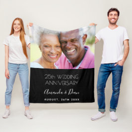 Cobertor De Velo 25 de aniversário de casamento foto moderna elegan