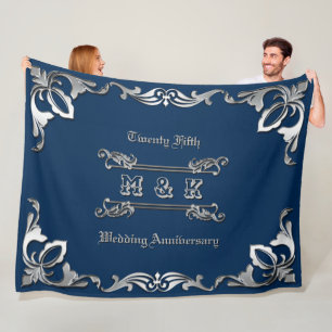 Cobertor De Velo 25o Prata clássica da capa do livro do aniversár