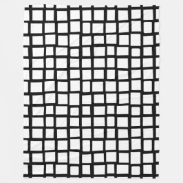 Cobertor De Velo 270215 Retângulos irregulares - Branco sobre Preto