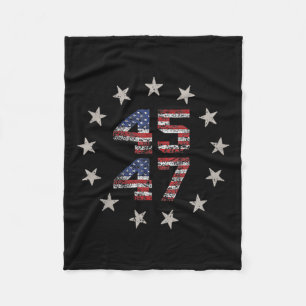 Cobertor De Velo 2 Side Trump 2024 Presidente 45 47 Bandeira Americ