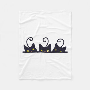 Cobertor De Velo 3 Gatos Pretos Gatos Engraçados Adoram Designs Hom